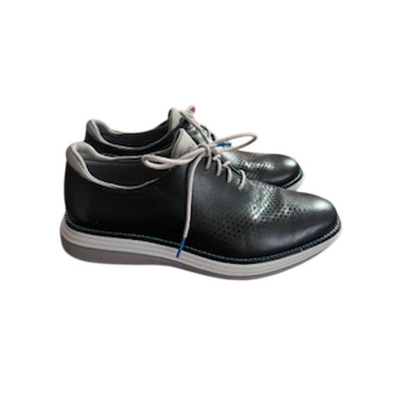 Cole Haan Men\'s sz 8M ØriginalGrand Ultra Laser Oxford Shoes Black main image 9